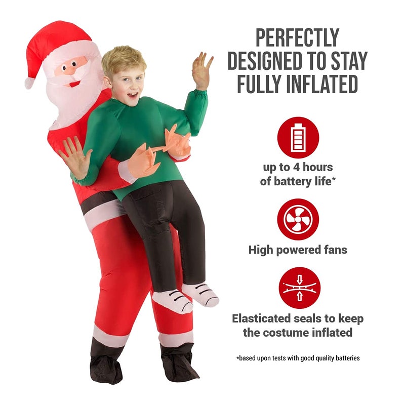 Morphsuits Morph Inflatable Santa Costume For Kids, Blow Up Santa Costume, Inflatable Santa Suit, Christmas Inflatable Costumes - Image 4